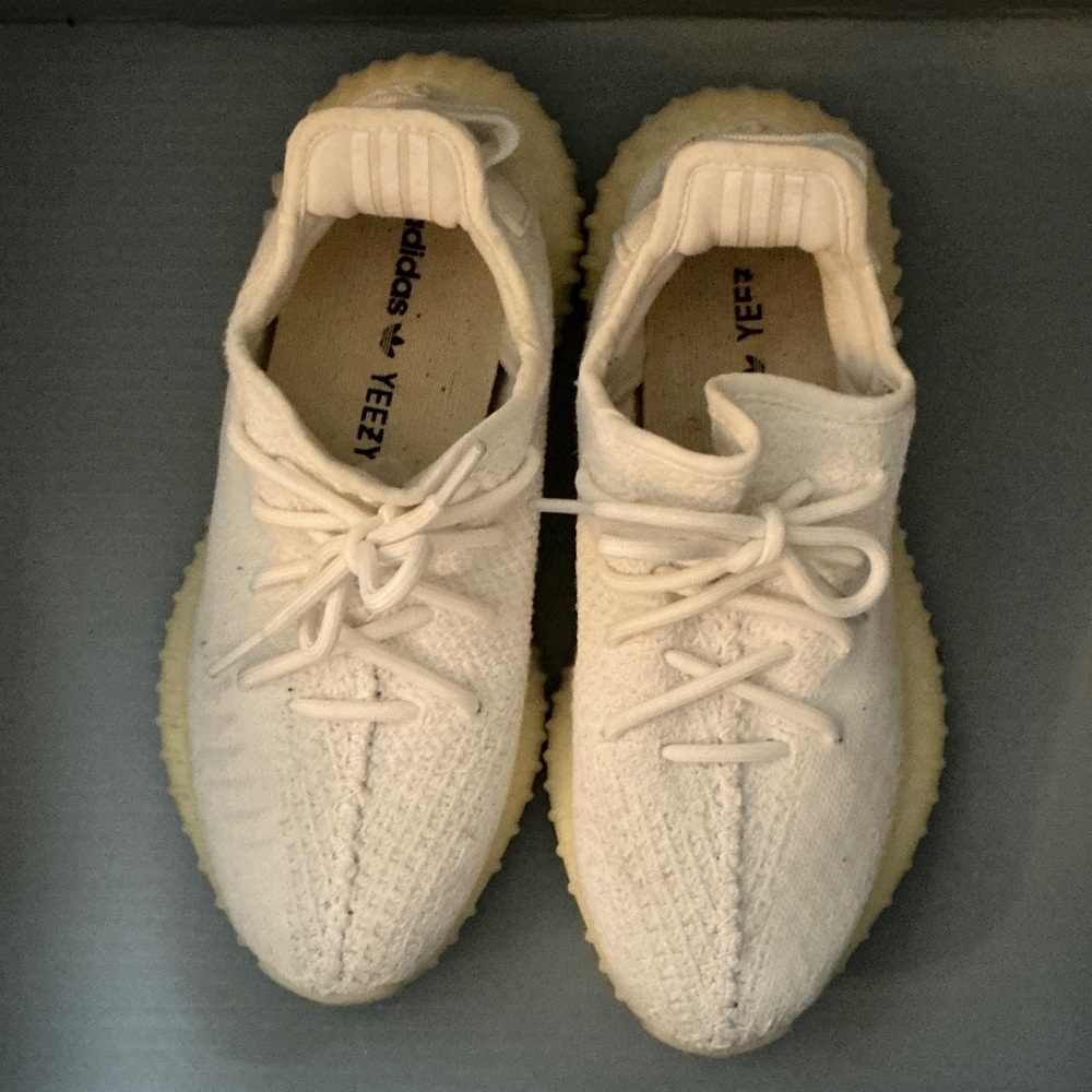 adidas Yeezy Boost Low-Top Sneakers in Cream